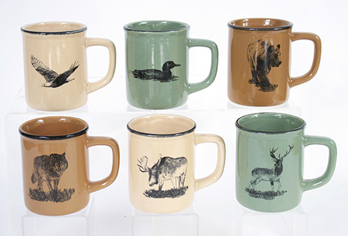 12078 Ceramic Wildlife Mugs