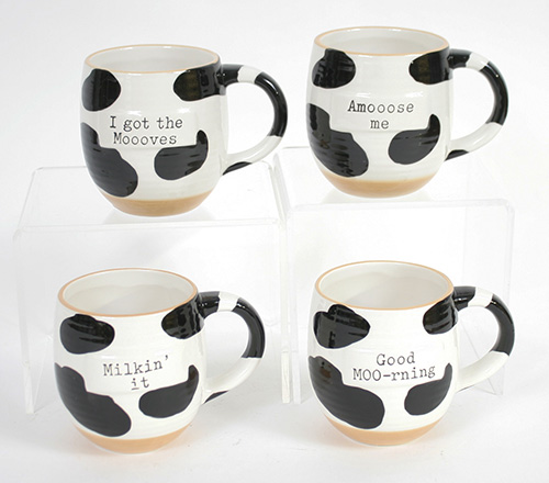 13262 Ceramic Cow Mugs