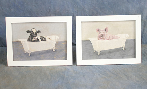 12188 Cow & Pig Framed Art