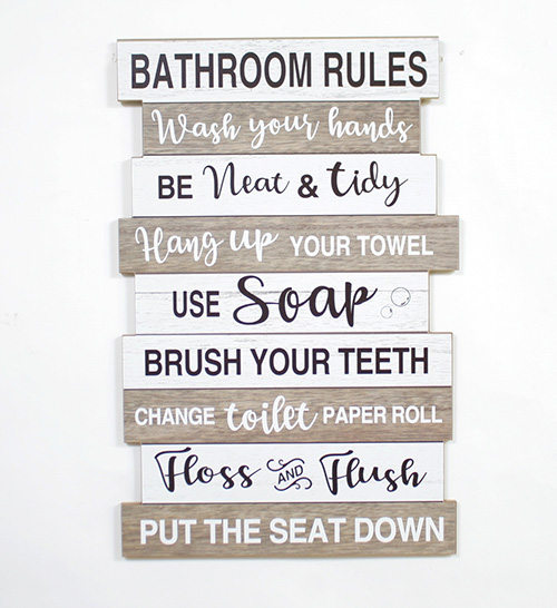 21588 Bathroom Rules Sign
