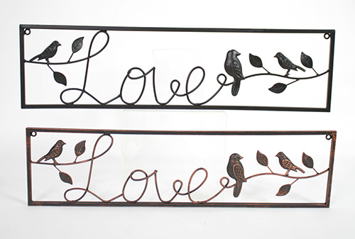 33998 Mtl Bird "LOVE" Signs
