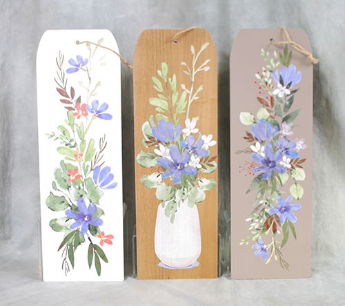 22159 Wood Floral Wall Signs