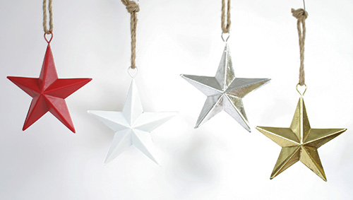 22095 Lrg Metal Star Ornaments