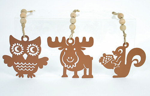 C22562 Metal Forest Animal Ornaments
